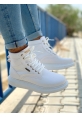 Knack High-Sole Shoes B-404 White