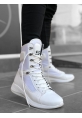 Men's Lace-up High-Sole Boxer Sport Boots White