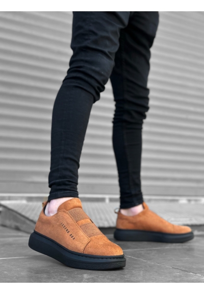 307 Men's Casual Shoes Tan Suede Black