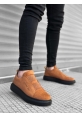 307 Men's Casual Shoes Tan Suede Black