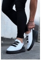 W29 White Black Thick Sole Casual Men's Shoes