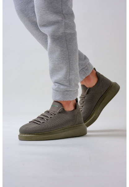 CH307 Knitwear Men's Shoes Khaki