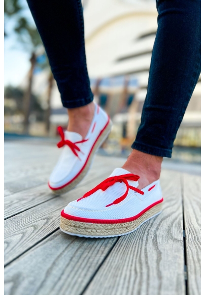 CH311 Espadrilles Men's Shoes WHITE/RED