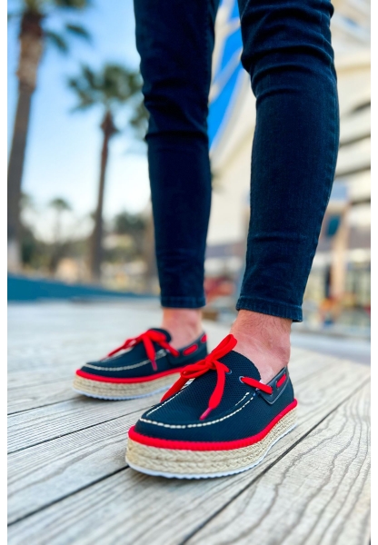 CH311 Espadrilles Men's Shoes BLACK - RED