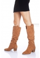 PADILON WOMEN'S BOOTS BYC0401 TAN SUEDE