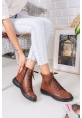 DIANA GENUINE LEATHER BOOTS ERC1090 TAN