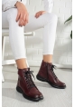 DIANA GENUINE LEATHER BOOTS ERC1090 BURGUNDY