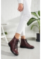 DIANA GENUINE LEATHER BOOTS ERC1090 BURGUNDY