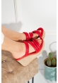 TENRO FILLED HEELED SLIPPER LZT5009 RED