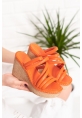 TENRO FILLED HEELED SLIPPER LZT5009 ORANGE