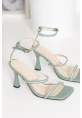 Vogue Heeled Women's Shoes BYC1201 Green