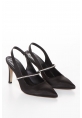 NASRITA HEELED SHOES BYC2103 BLACK SATIN