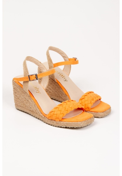 Tricot Wedge Heels Women's Shoes DSR0303 Orange