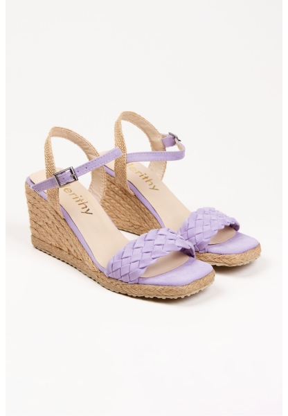 Tricot Wedge Heels Women's Shoes DSR0303 Lilac