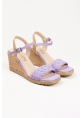 Tricot Wedge Heels Women's Shoes DSR0303 Lilac