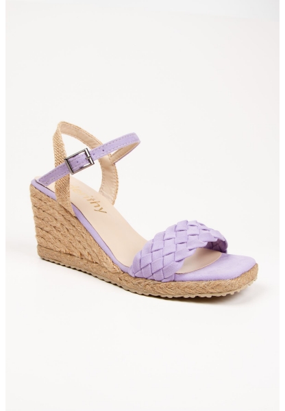 Tricot Wedge Heels Women's Shoes DSR0303 Lilac