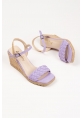 Tricot Wedge Heels Women's Shoes DSR0303 Lilac