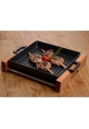 Steak Pan Cast Iron Steak Grill Pan square pan 26x26 cm frying pans with wooden stand suitable for gas stoves