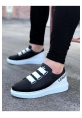 W29 Black White Thick Sole Casual Men's Shoes